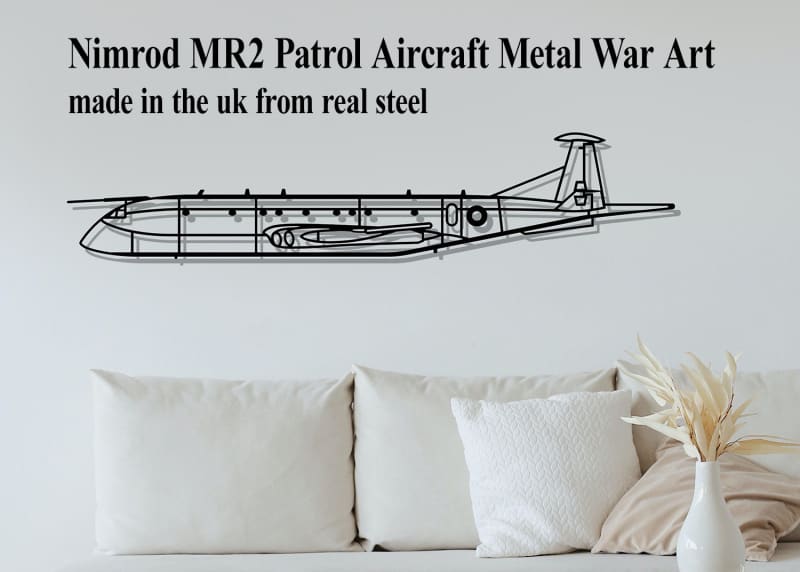 Nimrod Mr2 Patrol Aircraft Metal War Art With Roundel Markings Military Wall