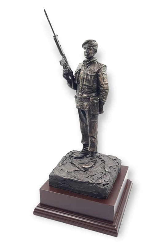 OP BANNER British Soldier Cold Cast Bronze Figurine