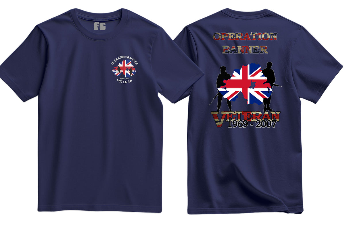 OP Banner Veteran Double Side Printed T-Shirt