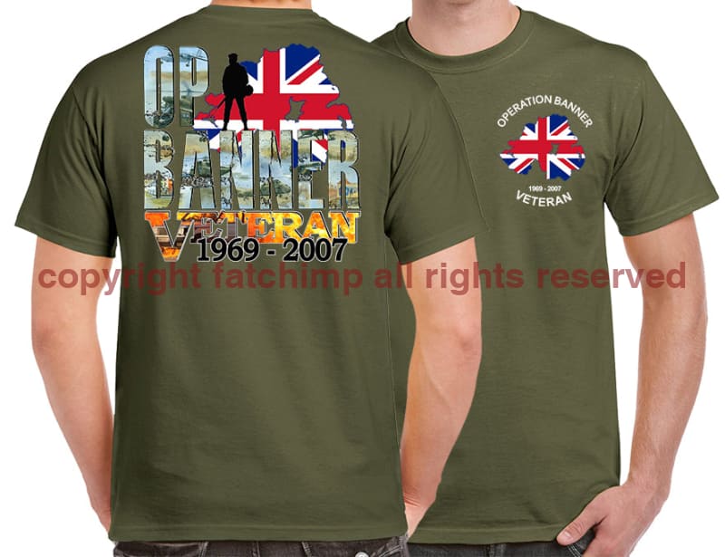 OP Banner Veteran Double Side Printed T-Shirt