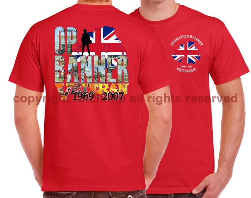 OP Banner Veteran Double Side Printed T-Shirt