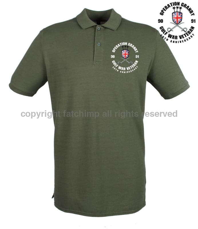 OP GRANBY 30 Gulf War Veteran Embroidered Pique Polo Shirt