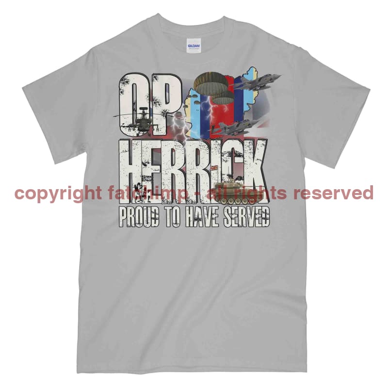 OP Herrick Afghanistan War Veteran Printed T-Shirt