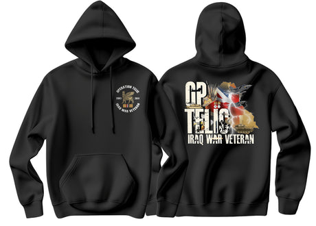 OP Telic Iraq War Zone Veteran Double Side Printed Hoodie