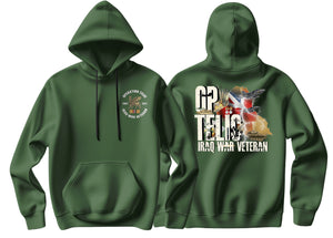 OP Telic Iraq War Zone Veteran Double Side Printed Hoodie