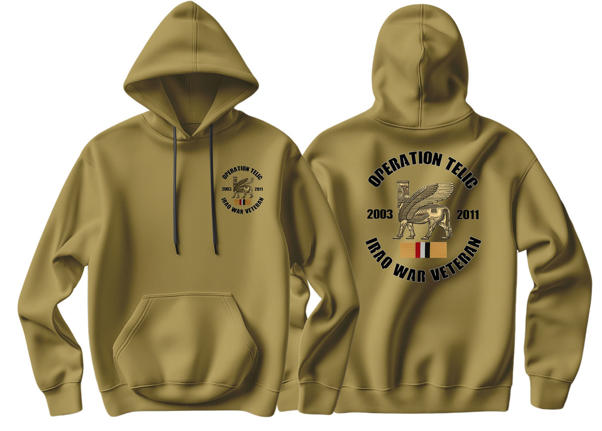 OP Telic Iraq War Veteran Double Side Printed Hoodie