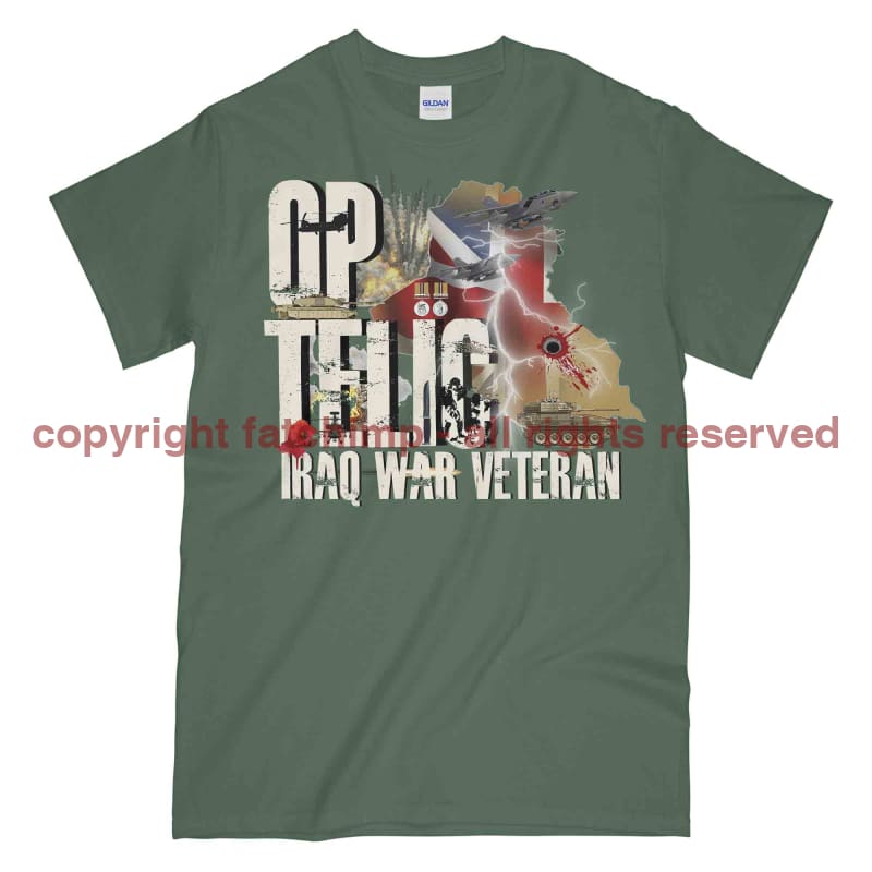 OP Telic Iraq War Veteran Printed T-Shirt