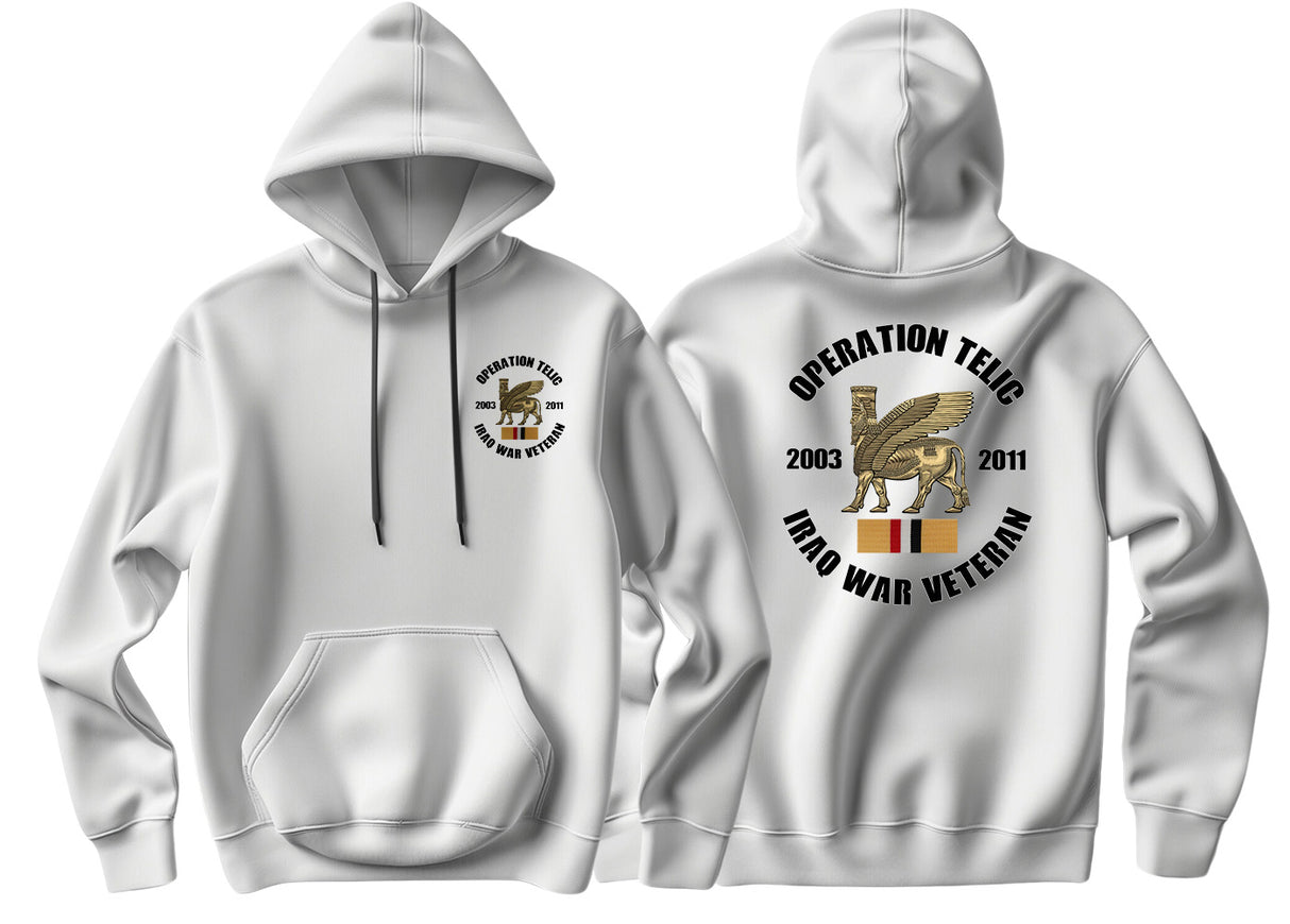 OP Telic Iraq War Veteran Double Side Printed Hoodie