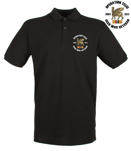 OP Telic Iraq War Veteran Embroidered Pique Polo Shirt
