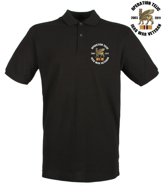 OP Telic Iraq War Veteran Embroidered Pique Polo Shirt