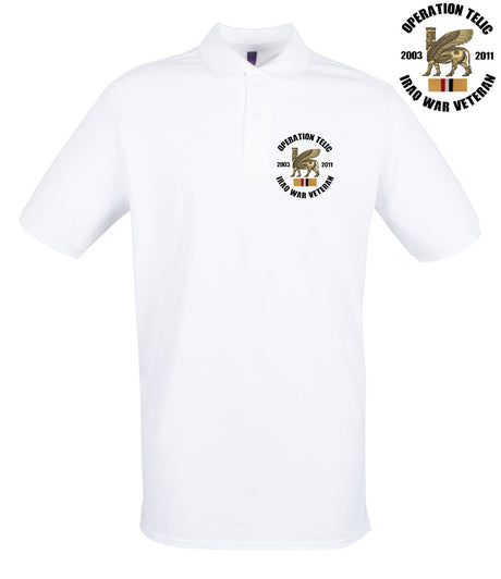 OP Telic Iraq War Veteran Embroidered Pique Polo Shirt