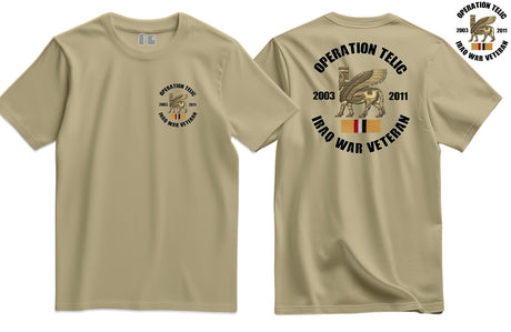OP Telic Iraq War Veteran Double Side Printed T-Shirt