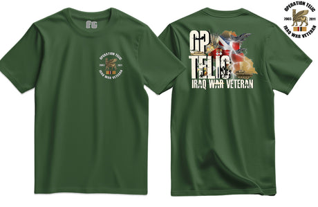 OP Telic Iraq War Zone Veteran Double Side Printed T-Shirt