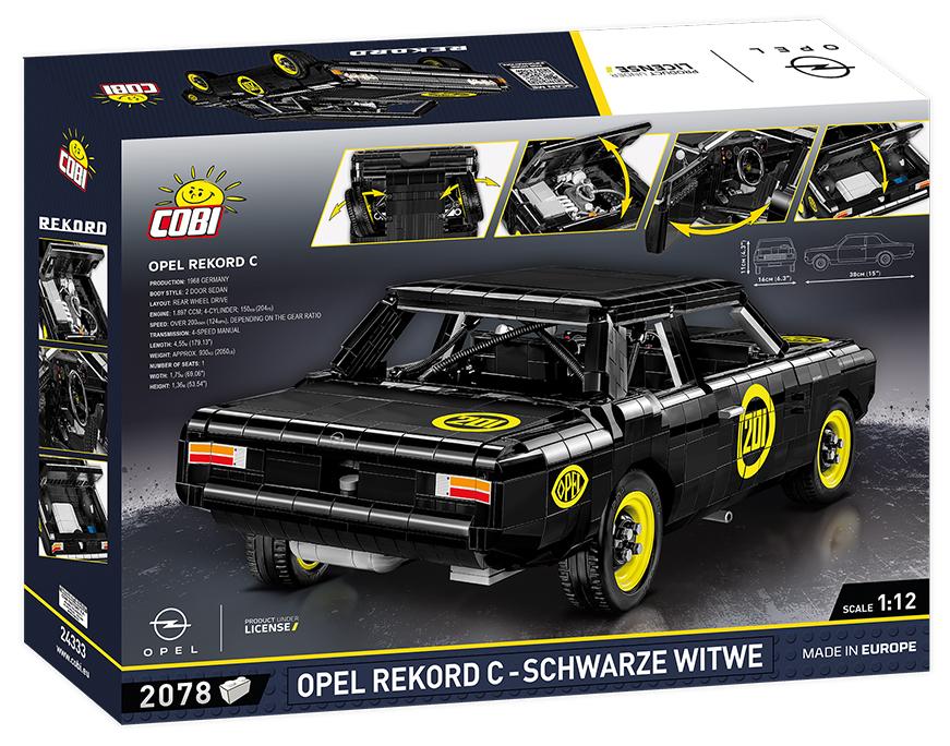 Opel Record C-Schwar brick car model - COBI 24333 - 2078 bricks