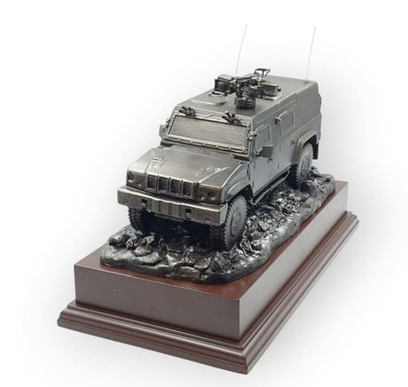 PANTHER CLV Cold Cast Bronze Vehicle on Mahogany base