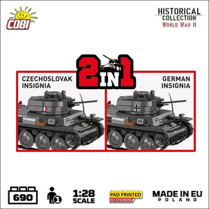 Panzer 38(t) Ausf. E brick model - COBI 2666 - 705 bricks