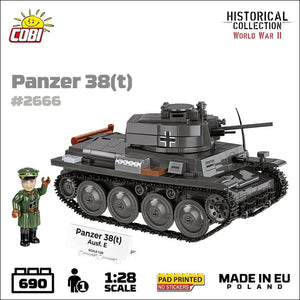 Panzer 38(t) Ausf. E brick model - COBI 2666 - 705 bricks