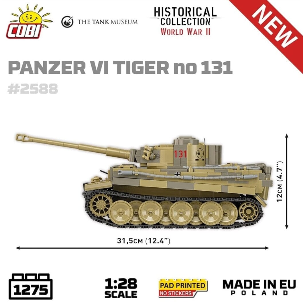 Panzer VI Tiger I 131 The Tank Museum brick tank model 