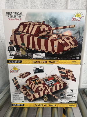 Panzer VIII Maus brick tank model - COBI 3138 - 1353 bricks