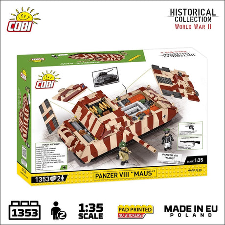 Panzer VIII Maus brick tank model - COBI 3138 - 1353 bricks