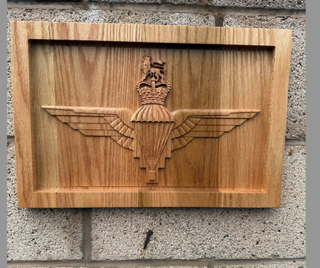 Parachute Regiment 3d Hand Carved Logo Plaque