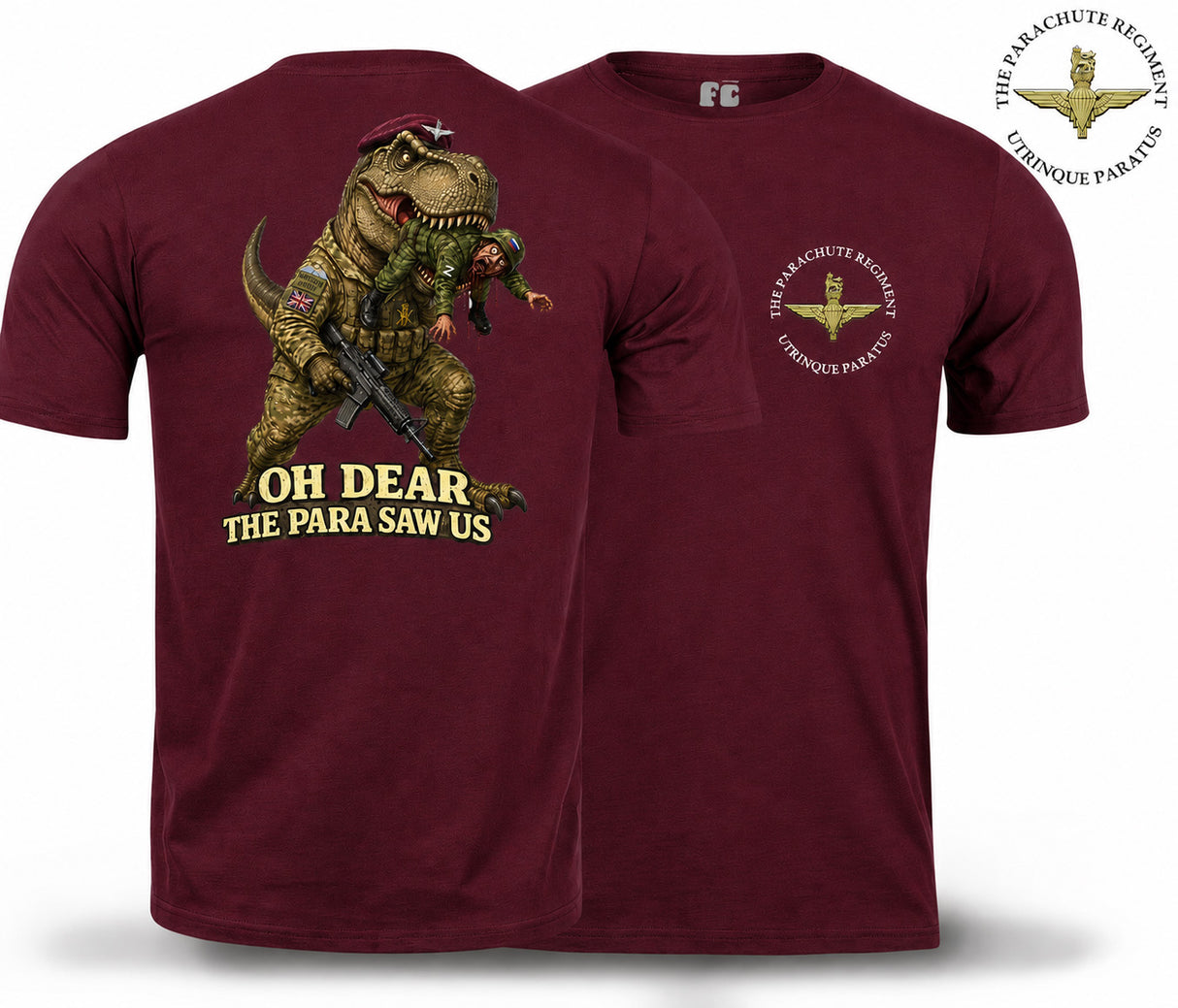 Para - Oh Dear The Para Saw Us T-Rex Double Print T-Shirt