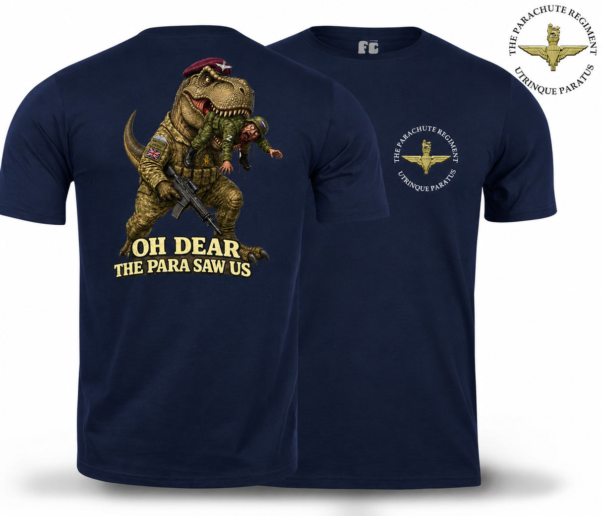 Para - Oh Dear The Para Saw Us T-Rex Double Print T-Shirt