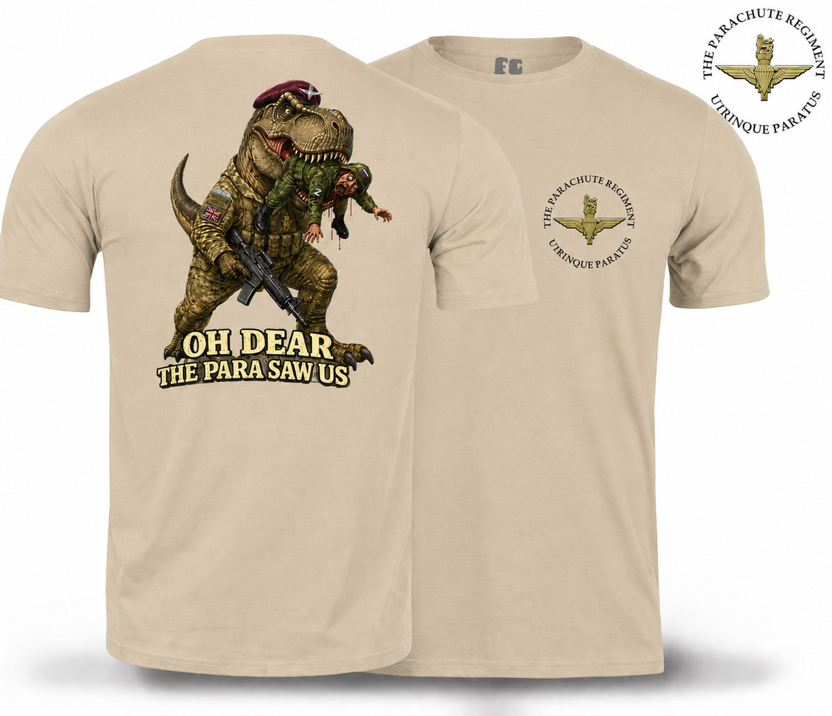 Para - Oh Dear The Para Saw Us T-Rex Double Print T-Shirt