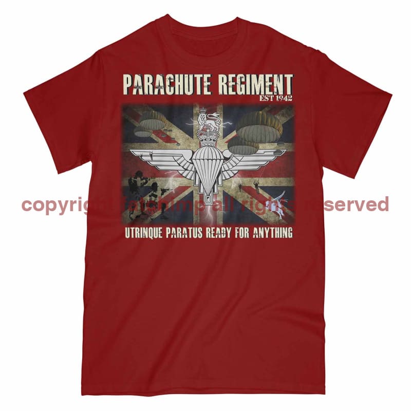 Parachute Regiment Ready For Anything Printed T-Shirt