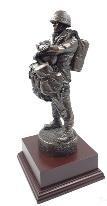 Paratrooper Airborne Soldier Cold Cast Bronze Statue
