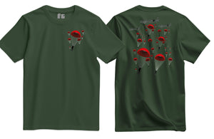 Poppy Chutes Lest We Forget Double Print T-Shirt