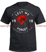 Poppy Lest We Forget Centenary Printed T-Shirt
