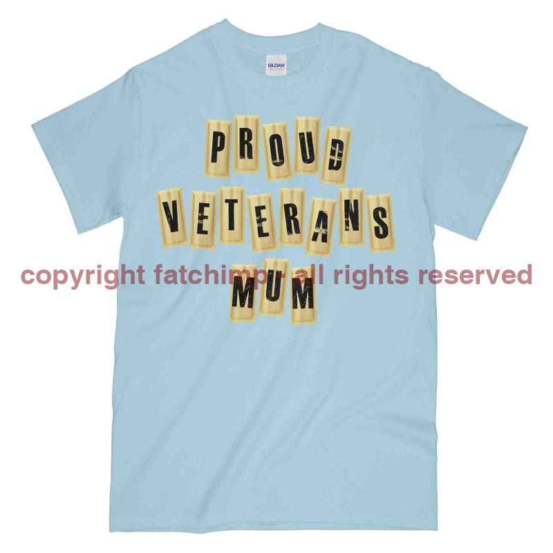 Proud Veterans Mum Printed T-Shirt