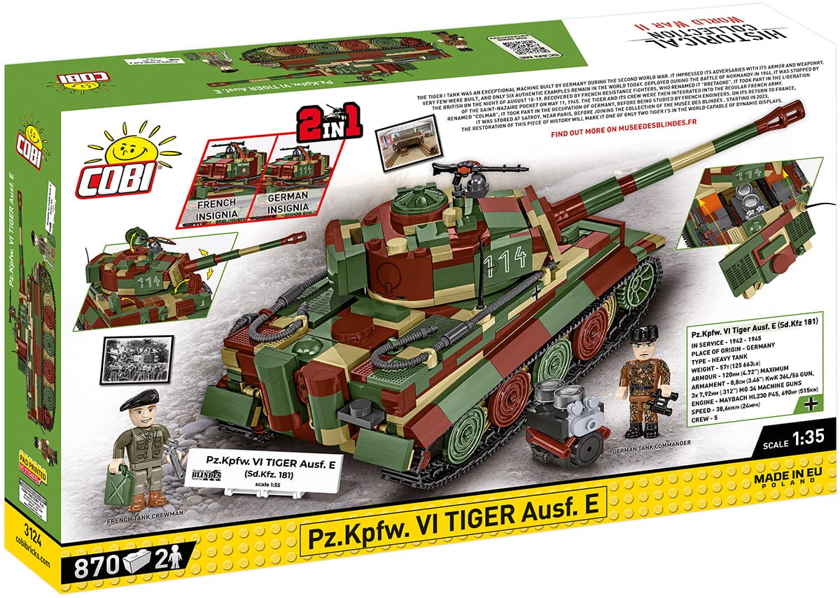 Panzer Tiger VI Ausf. E brick tank model - COBI 3124 - 862 bricks