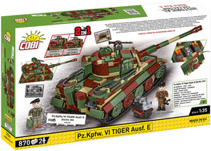 Panzer Tiger VI Ausf. E brick tank model - COBI 3124 - 862 bricks