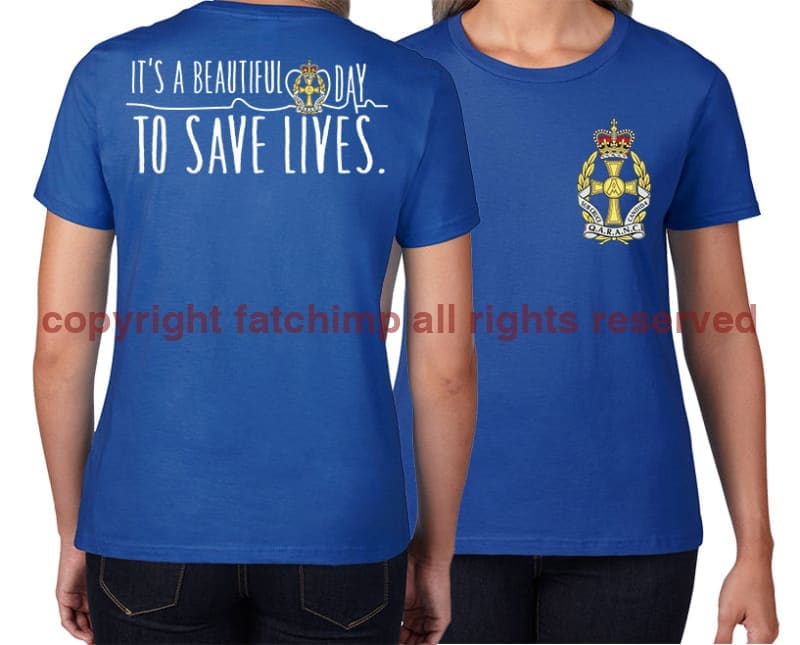 QARANC Saving Lives Double Print Unisex T-Shirt