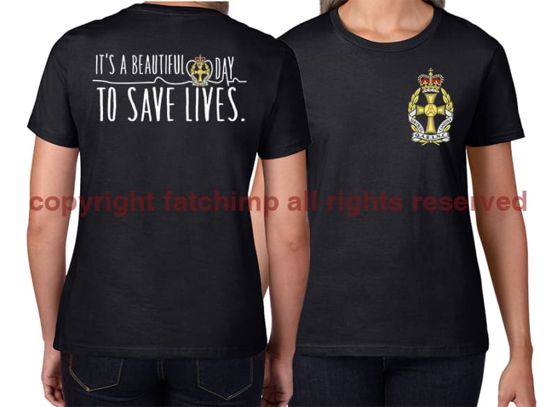 QARANC Saving Lives Double Print Unisex T-Shirt