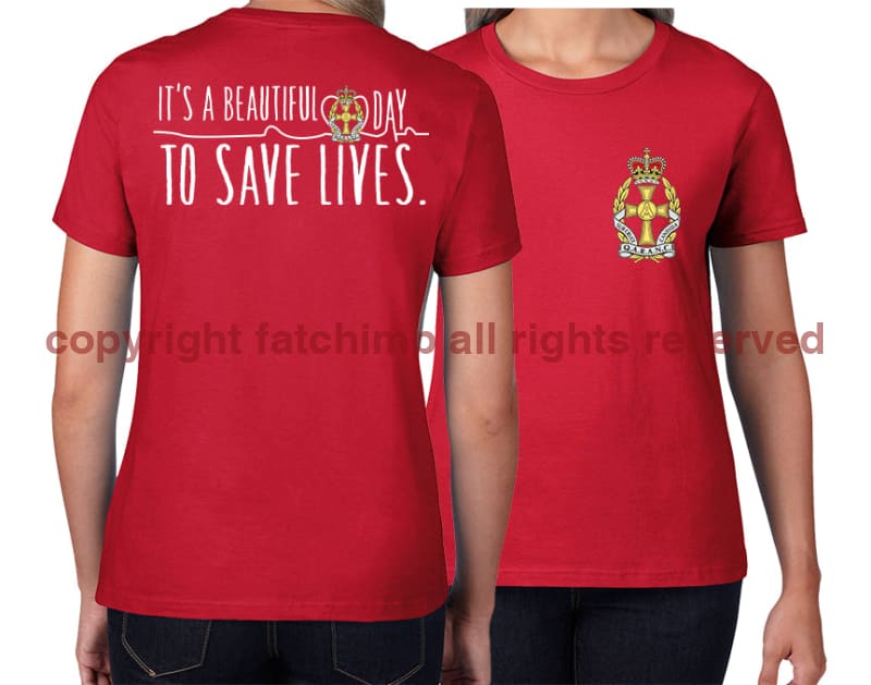 QARANC Saving Lives Double Print Unisex T-Shirt