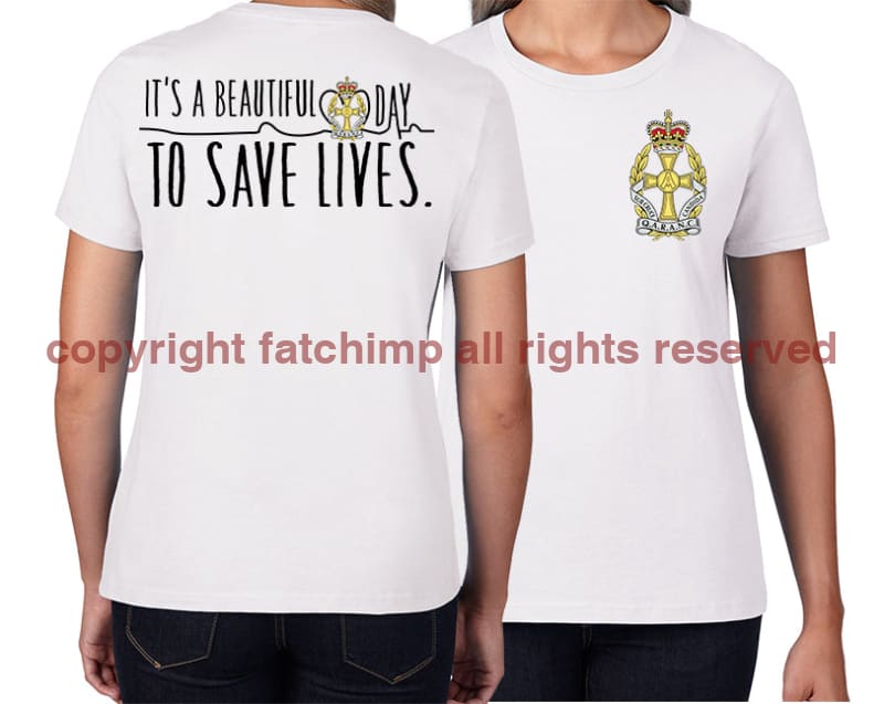 QARANC Saving Lives Double Print Unisex T-Shirt