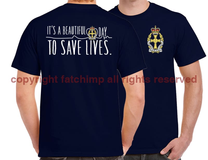 QARANC Saving Lives Double Print Unisex T-Shirt