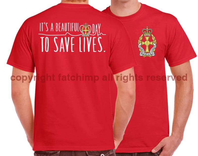 QARANC Saving Lives Double Print Unisex T-Shirt