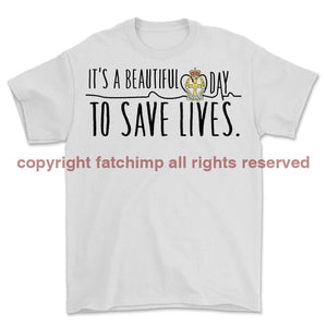 QARANC Saving Lives Front Print Unisex T-Shirt
