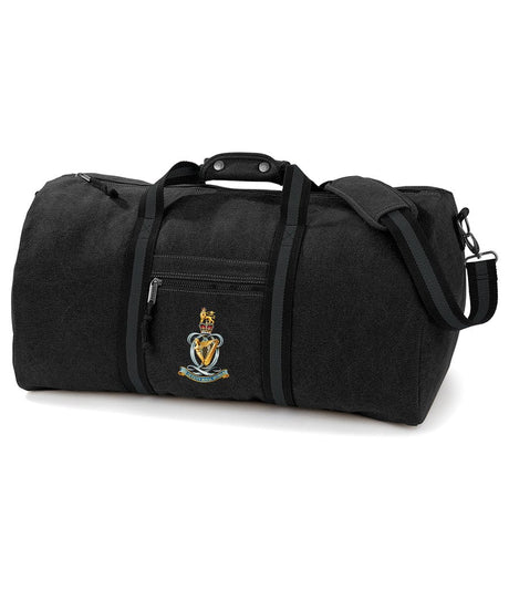 Queen's Royal Hussars Vintage Canvas Holdall