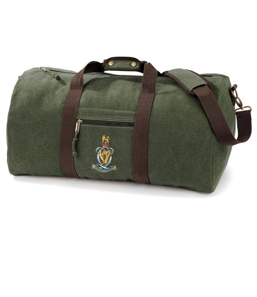 Queen's Royal Hussars Vintage Canvas Holdall