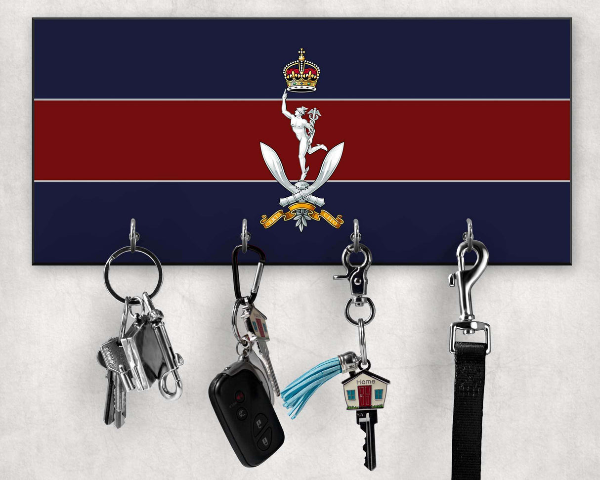 Queen's Gurkha Signals - Wooden Key/Beret Hook (New King's Crown)