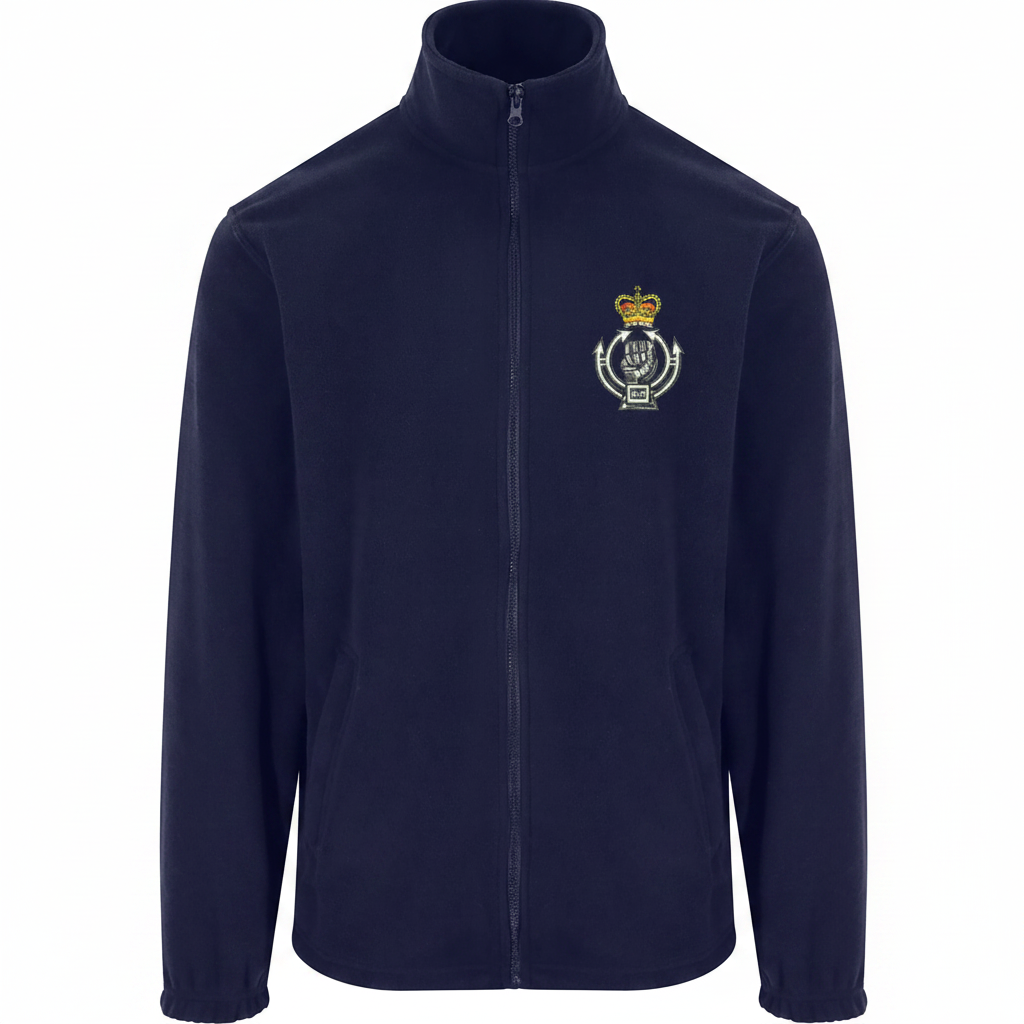 RAC badge on navy fleece