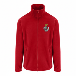 RAC badge on red fleece