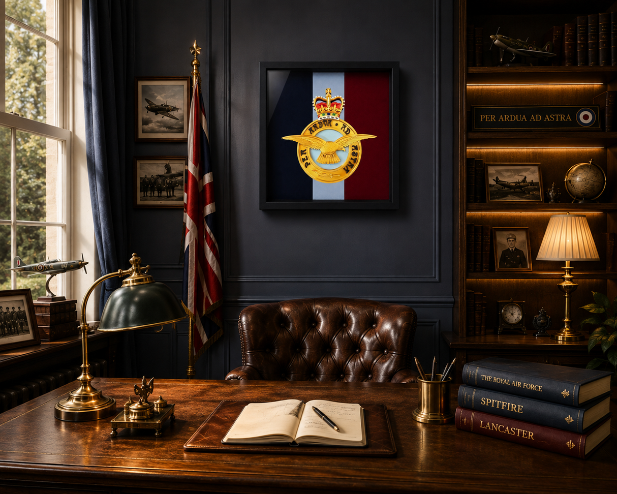RAF Queen's Crown Emblem Display Frame | MOD Licensed