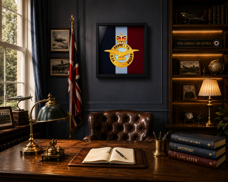RAF Queen's Crown Emblem Display Frame | MOD Licensed