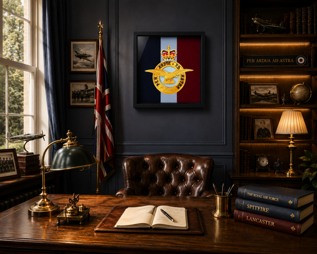 RAF Queen's Crown Emblem Display Frame | MOD Licensed